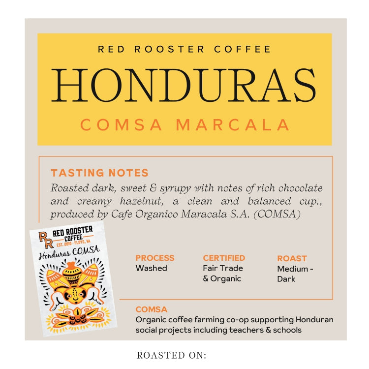 Honduras COMSA Marcala Premium Whole Bean Coffee