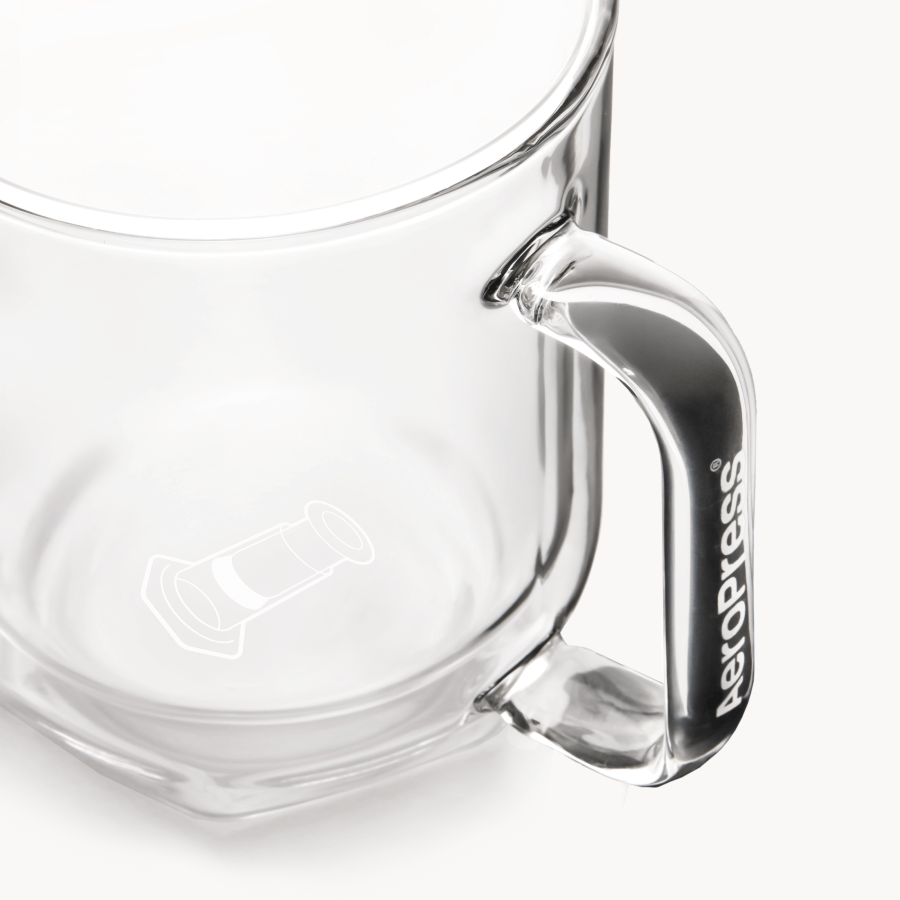 AeroPress Double Wall Glass Coffee Mug - 2 Pack Clear Coffee Mug Set