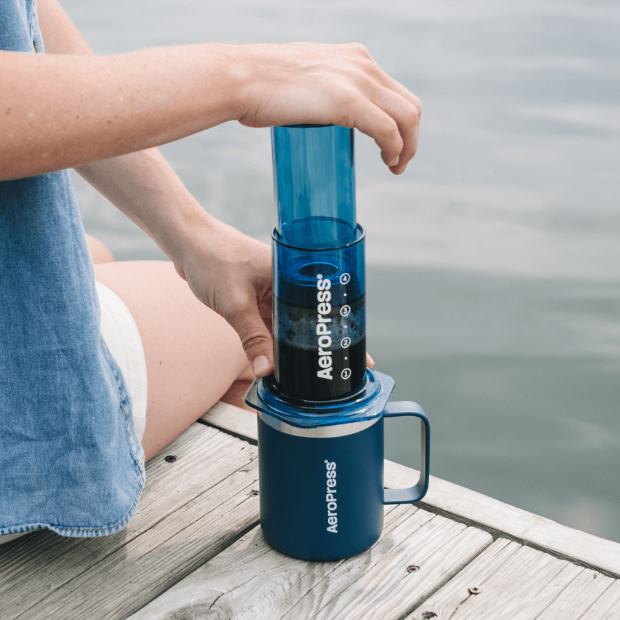 AeroPress Travel Coffee Mug - Stainless Steel Clear Coffee Mug Set