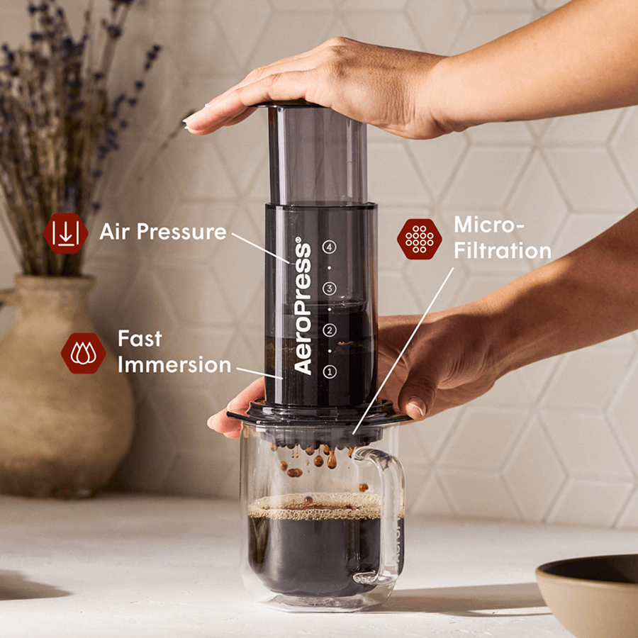 AeroPress Coffee Maker - Clear & Colors Modern Clear Coffee Press
