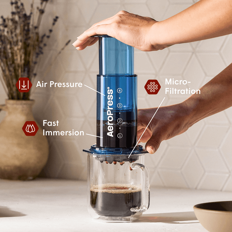 AeroPress Coffee Maker - Clear & Colors Modern Clear Coffee Press