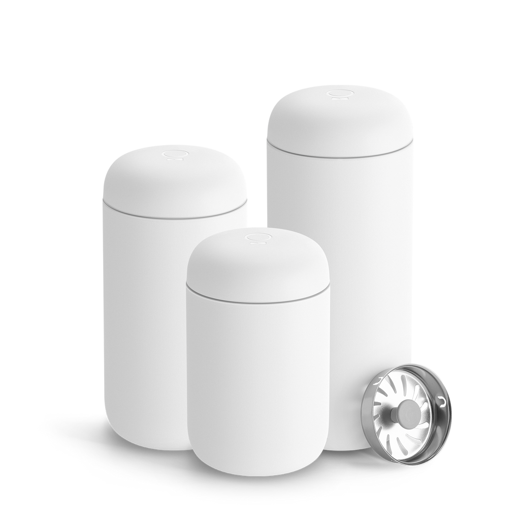 Fellow Carter Move Mug + Splash Guard Clear Coffee Mug Set