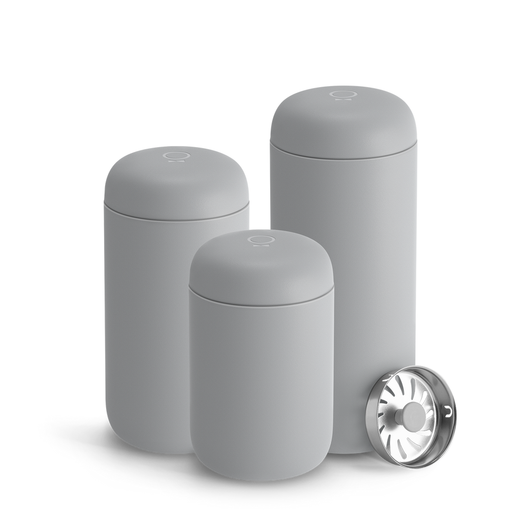 Fellow Carter Move Mug + Splash Guard Clear Coffee Mug Set