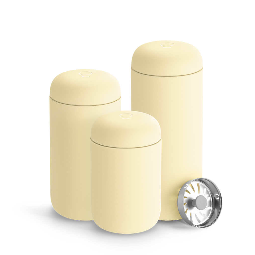 Fellow Carter Move Mug + Splash Guard Clear Coffee Mug Set