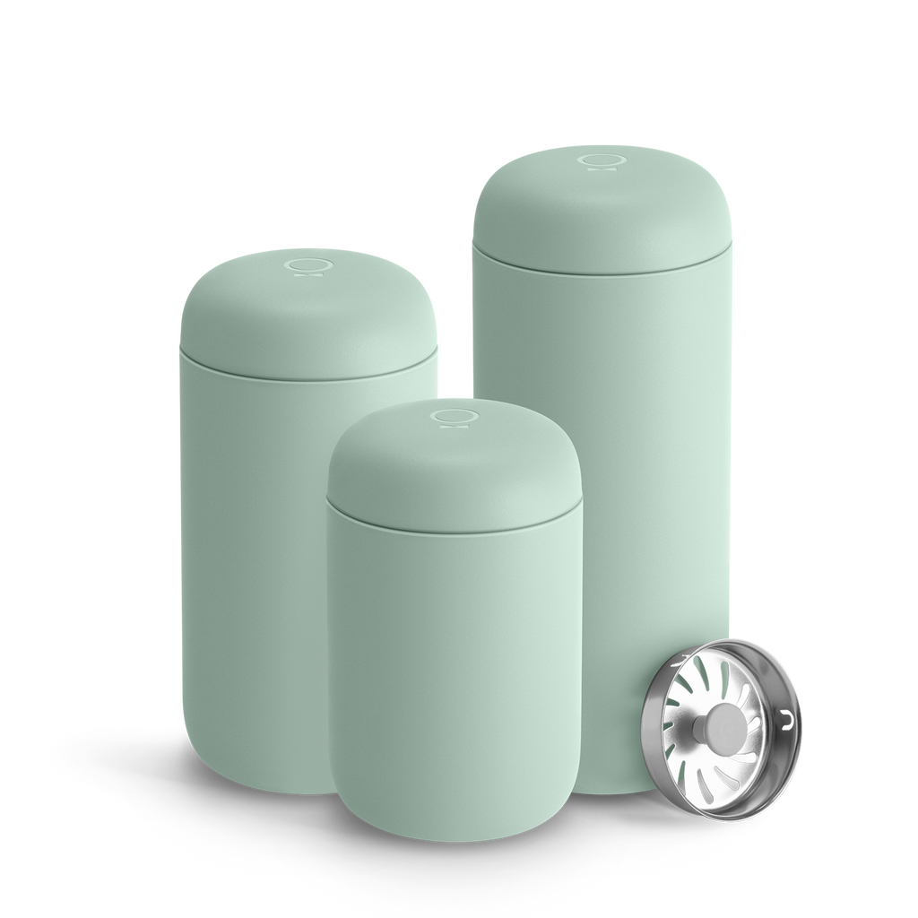 Fellow Carter Move Mug + Splash Guard Clear Coffee Mug Set