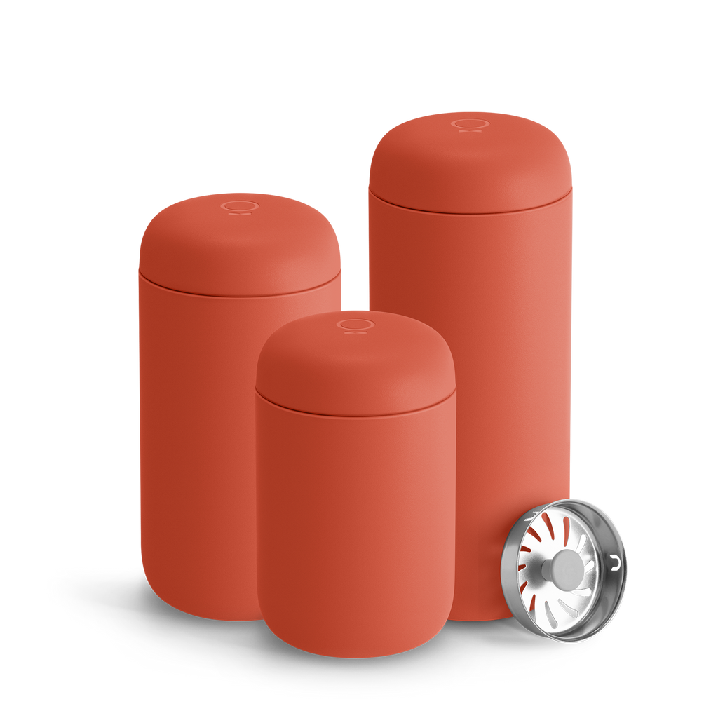 Fellow Carter Move Mug + Splash Guard Clear Coffee Mug Set