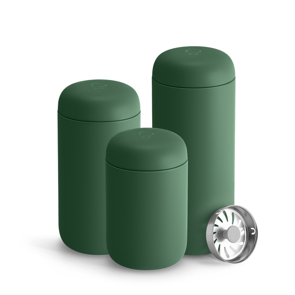 Fellow Carter Move Mug + Splash Guard Clear Coffee Mug Set