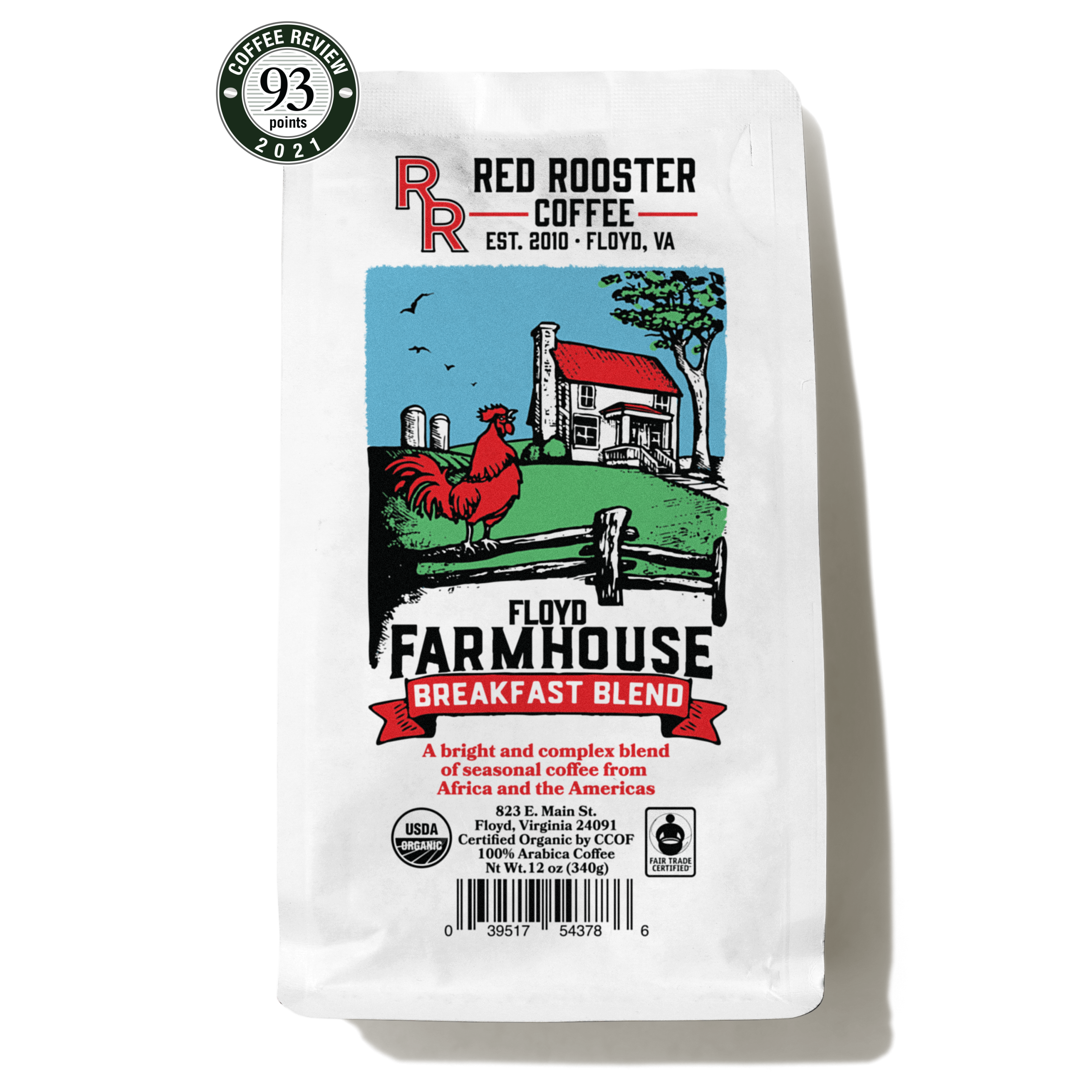 Organic Floyd Farmhouse Breakfast Blend Balanced Craft Coffee Beans