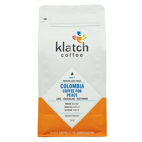 Colombia Coffee for Peace 12 oz Premium Whole Bean Coffee