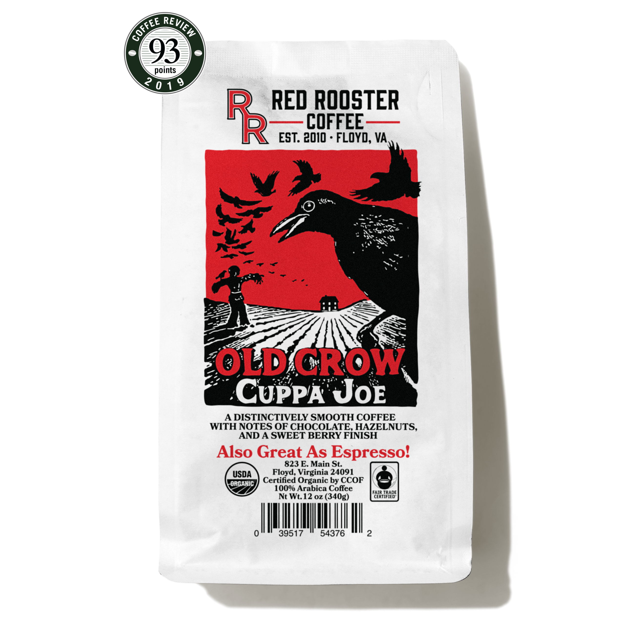 Organic Old Crow Cuppa Joe Bold Espresso Coffee Beans