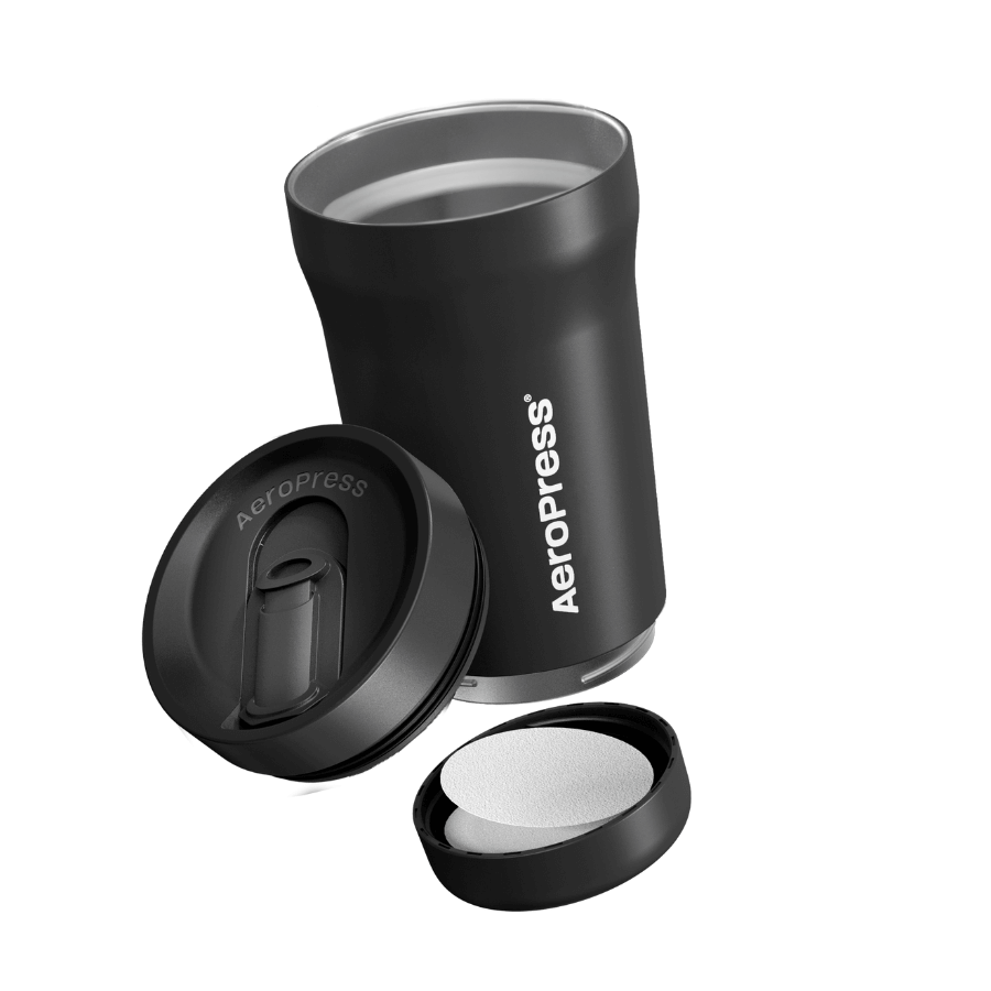AeroPress Travel Coffee Tumbler - Stainless Steel Clear Coffee Mug Set