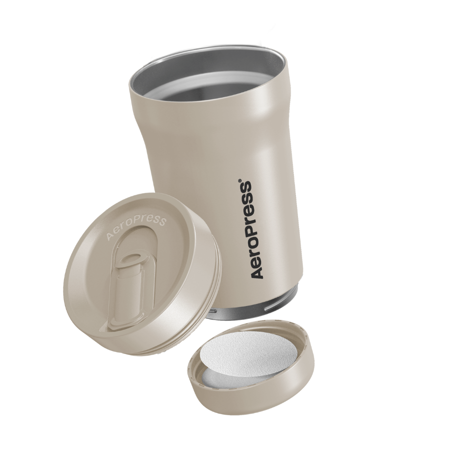 AeroPress Travel Coffee Tumbler - Stainless Steel Clear Coffee Mug Set