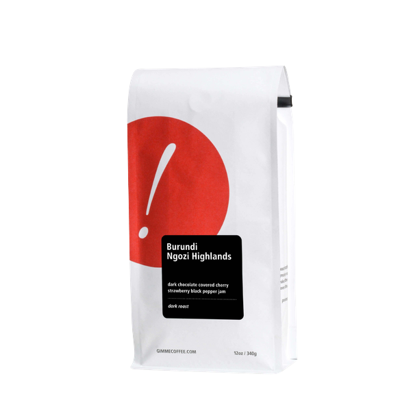 Burundi Ngozi Highlands Dark Roast 12 oz Premium Whole Bean Coffee