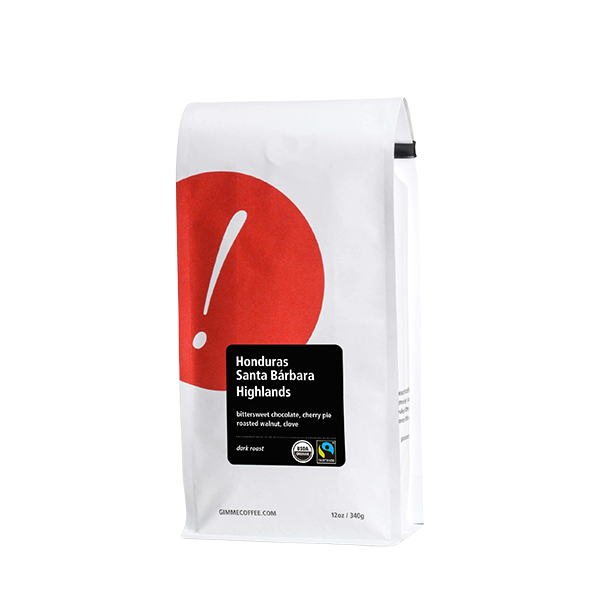 Honduras Santa Barbara Highlands Dark Org FT 12 oz Premium Whole Bean Coffee