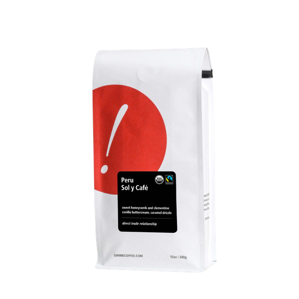 Peru Sol Y Cafe Fairtrade Organic 2 lb Premium Whole Bean Coffee