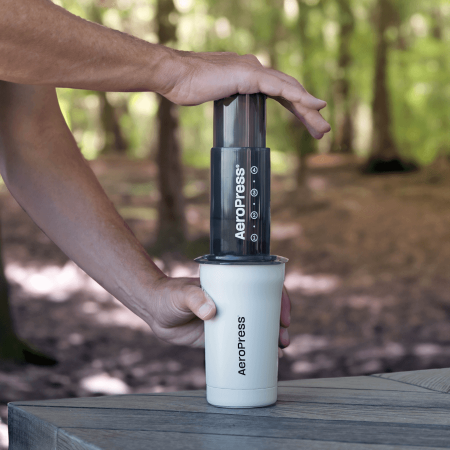 AeroPress Travel Coffee Tumbler - Stainless Steel Clear Coffee Mug Set